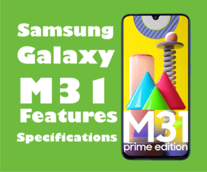 Samsung Galaxy M31 Features and Specifications