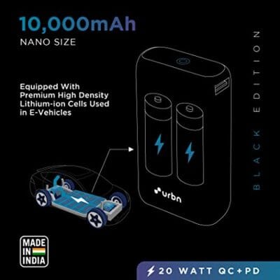 URBN 10000 mAh Lithium_ion Premium Black Edition Nano Power... - Image 3