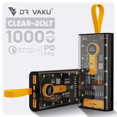 DR VAKU® 10000mAh Power Bank Clear Bolt Portable 20W PD QC... - Image 9