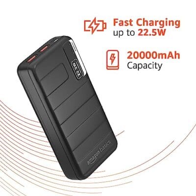 Amazon Basics 20000mAh 22.5W Lithium-Polymer Power Bank |... - Image 3