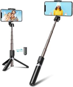 CHAHU Selfie Stick, Extendable Selfie Stick with Wireless Remote and Tripod Stand, Portable,…