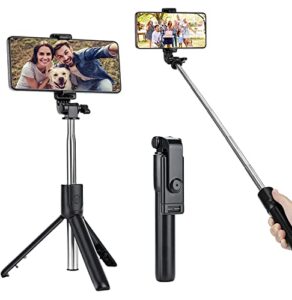 Hold Up Selfie Stick Tripod,Extendable Selfie Stick With Detachable Wireless Remote&Tripod Stand…