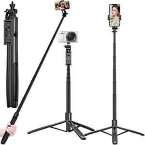 Mobilife Long Selfie Stick with Reinforced Tripod Stand Aluminum 61 inch/156 cm Multifunctional…