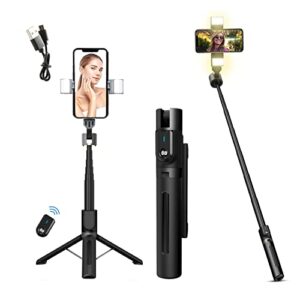 Mobilife Selfie Stick with Light and Reinforced Tripod Stand 112cm/44 inch Long Selfie Stick for…