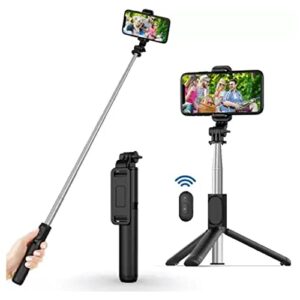 USTINE Selfie Stick Bluetooth,Extendable Selfie Stick With Wireless Remote&Tripod Stand Selfie Stick…