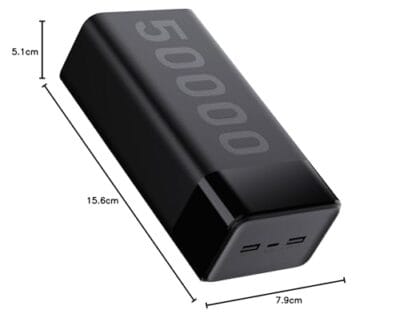 Ambrane 50000mAh Power Bank, 20W Fast Charging, Metallic... - Image 8