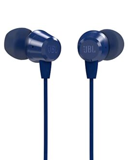 JBL C50HI, Wired in Ear Headphones with Mic, One Button…