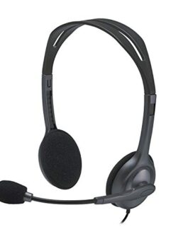 Logitech H111 Wired On Ear Headphones With Mic Black