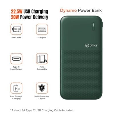 pTron Dynamo 10000mAh 22.5W Power Bank Supports... - Image 8