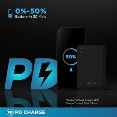 URBN 20000 mAh Premium Black Edition Nano Power Bank | 22.5W... - Image 5