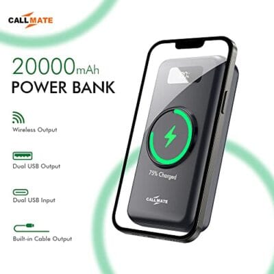 CALLMATE Wireless 20000 mAh Lithium Polymer Digital Display... - Image 3