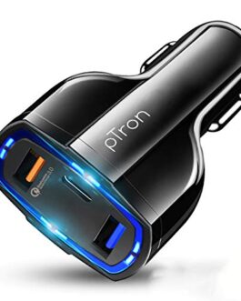 pTron Bullet Pro 36W PD Quick Charger, 3 Port Fast Car…