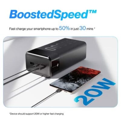 Ambrane 50000mAh Power Bank, 20W Fast Charging, Metallic... - Image 4