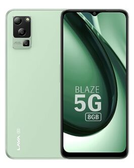 Lava Blaze 5G (Glass Green, 8GB RAM, UFS 2.2 128GB Storage)…