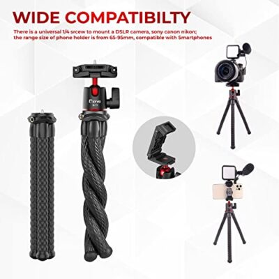 Syvo S-11 Camera Tripod, Flexible Gorilla Tripod Stand with Hidden... - Image 3