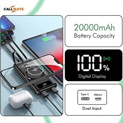 CALLMATE Wireless 20000 mAh Lithium Polymer Digital Display... - Image 6