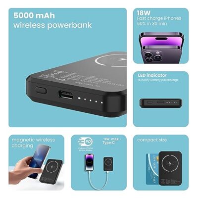 Stuffcool Click 5000mAh Made in India Magnetic Wireless... - Image 4