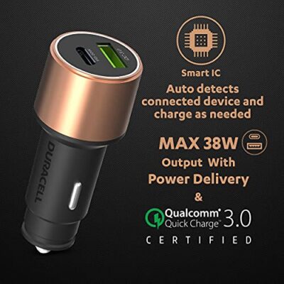 Duracell 38W Fast Car Charger Adapter with Dual Output.... - Image 4