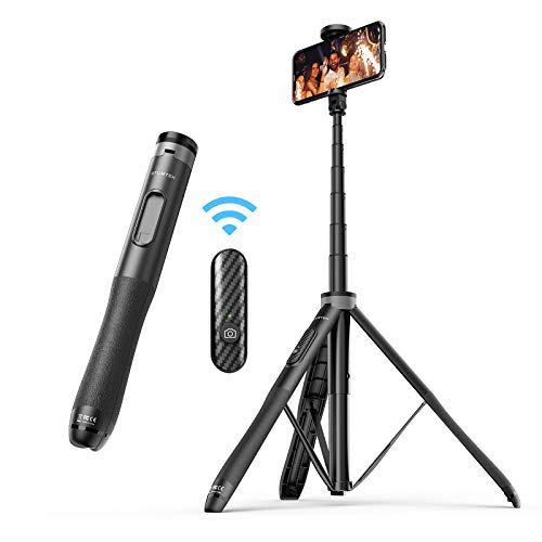 ATUMTEK 51″ Selfie Stick Tripod,All In One Extendable Phone Tripod Stand With Bluetooth Remote 360’°…