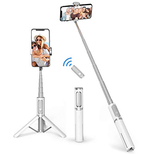 ATUMTEK Bluetooth Selfie Stick Tripod, Mini Extendable 3 in 1 Aluminum Selfie Stick with Wireless…