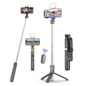 Blushinsta Selfie Stick,Extendable Selfie Stick With Wireless Remote&Tripod…