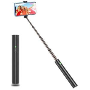 HG Techno Services Selfie Stick, 113 cms / 44.5″ Selfie Stick with Extra Bottom Support, Bluetooth…