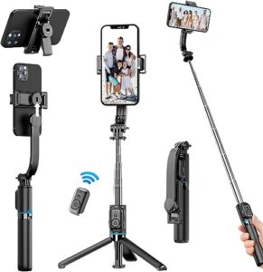 Hold UP Bluetooth Extendable Selfie Stick with Wireless Remote,103 Cms Long Selfie Stick, Detachable…