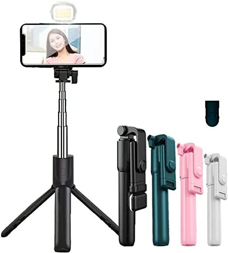 Hold Up Selfie Stick Tripod with Fill Light, Lightweight Phone Tripod Stand with Detachable…