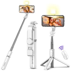 Mobilife Selfie Stick with Light, Tripod Stand Bluetooth Extandable Selfie Stick Tripod Rechargeable…