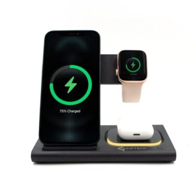 SAIFTECH Foldable 4-in-1 Wireless Charger with Night Light...