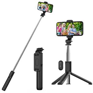 Selfie Stick Bluetooth, Extendable Selfie Stick with Wireless Remote and Tripod Stand Selfie Stick…