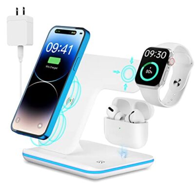 Vcloo Wireless Charger 3 In 1 Charging Station For Apple:...