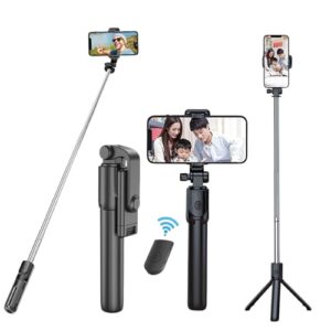 Wisely Extendable Selfie Sticks with Bluetooth Wireless Remote and Tripod Stand, 3-in-1…