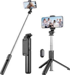 r1 Selfie Stick with Wireless Bluetooth Remote, Selfie Stick with Bluetooth, R1S Bluetooth…