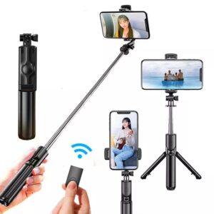 theKiteco. Bluetooth Selfie Stick with Remote 3-in-1 Multi-Functional Extendable Bluetooth Selfie…