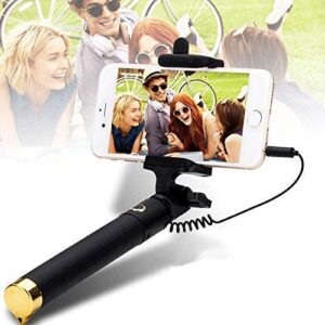 BKN® BuyKarNow Wired Selfie Stick for All Smart Phone- Black