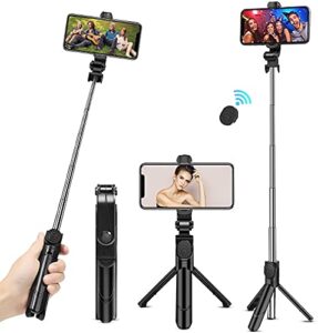 BiTNiX Selfie Stick with Tripod Stand and Bluetooth Remote 360 Degree Rotation Portable Lightweight…