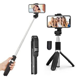 Bluetooth Extendable Selfie Sticks with Wireless Remote and Tripod Stand, 3-in-1 Multifunctional…