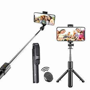 GOCIO Selfie Stick with Wireless Remote, 3 in 1 Tripod Stand and Mobile Holder Bluetooth Enabled…