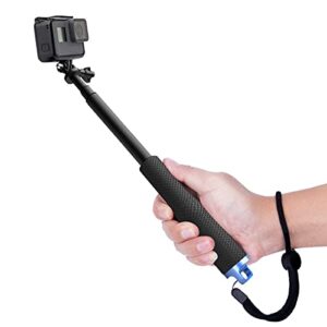 HIFFIN 19” Waterproof Hand Grip Adjustable Extension Selfie Stick Handheld Monopod with Phone…