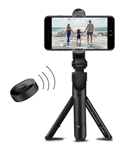 Handheld Foldable Tripod Stand Foldable, Selfie Stick, Tripod, Bluetooth Shutter for Smartphones…