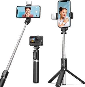 INEFABLE Selfie Stick with 3 in 1 Remote Multifunctional Stick Tripod Stand & Mobile Holder Stand…