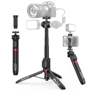 KraftGeek 48″ Vlogging Tripod for Phone and Camera, Foldable Tripod Stand for iPhone and…