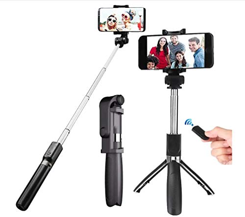 M7 Selfie Stick, 3 in 1 Extendable Selfie Stick Tripod with Bluetooth Wireless Remote Phone Holder…