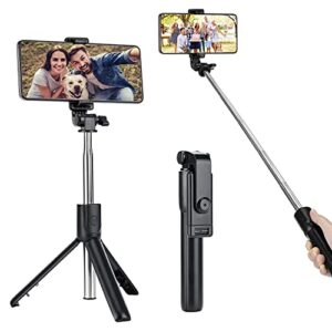 MAKECELL 112cm Long Selfie Stick with Reinforced Tripod Stand/Extendable Bluetooth Selfie Sticks…