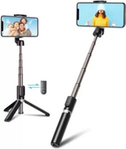 Quxxa R1 Bluetooth Extend Selfie Sticks with Wireless Remote and Tripod Stand, 3-in-1…