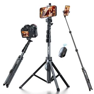 Selfie Stick & Tripod Fugetek, Integrated, Portable All-In-One Professional, Heavy Duty Aluminum,…