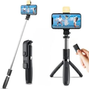 VINAYAK Traders Selfie Stick with Tripod Stand,Bluetooth Extendable Tripod for Mobile…