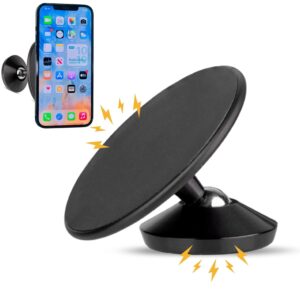 Everhype Stick-on-Metal Cell Phone Mount – Fits Any Smartphone – 360-Degree Rotation, Strong Magnet…