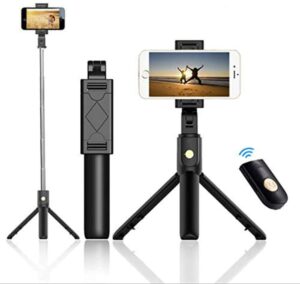 K07 Selfie Stick Bluetooth, Extendable Selfie Stick with Wireless Remote and Tripod Stand Selfie…